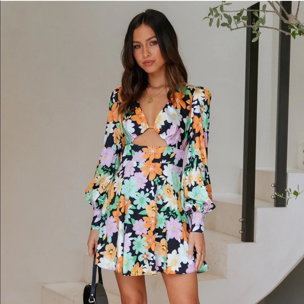 Hello Molly floral longsleeve dress